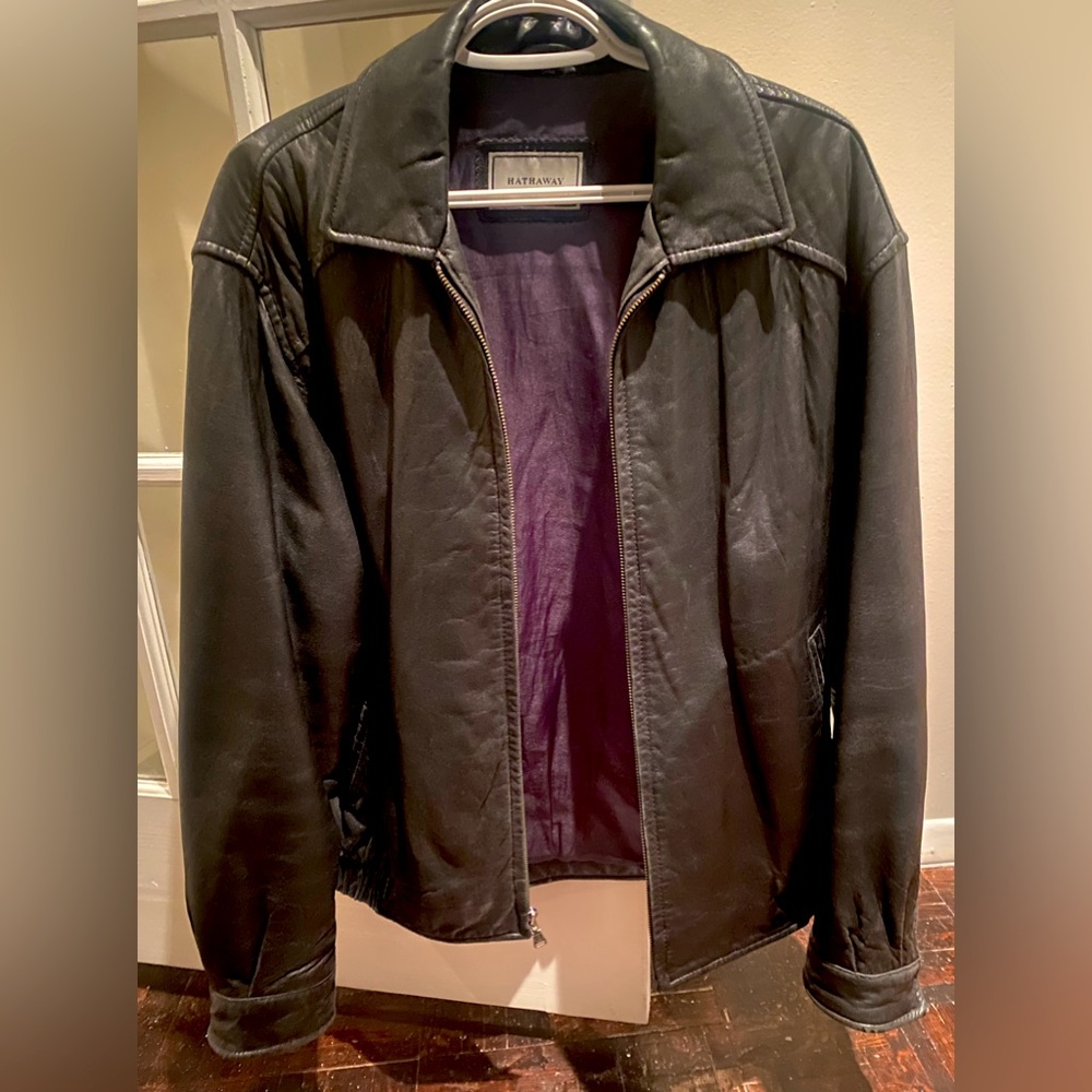 Hathaway Oversized Leather Jacket